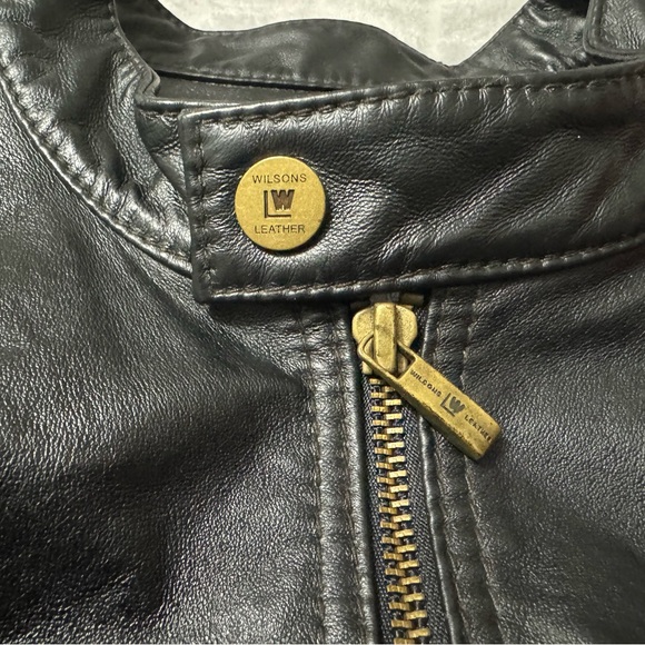 Wilsons Leather Mens Black Leather Jacket Size XXL - Picture 5 of 15
